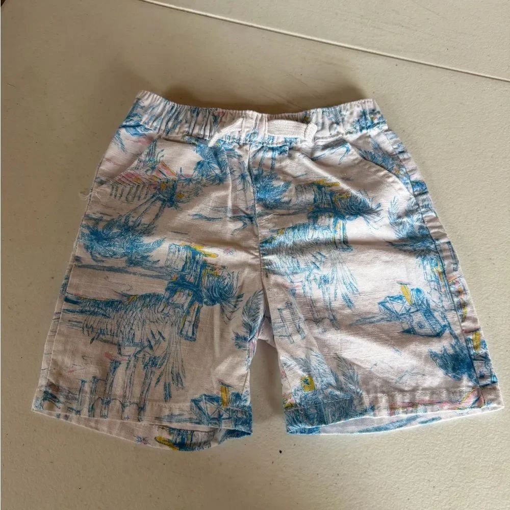 Penguin Tropical Print Toddler Shorts